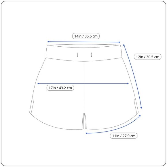 Reebok Womens Slim Fit Geometric Blue Pattern Shorts Size S- NEW - Picture 7 of 7